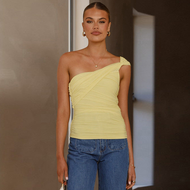 Vera Top - Asymmetric One-Shoulder Tee