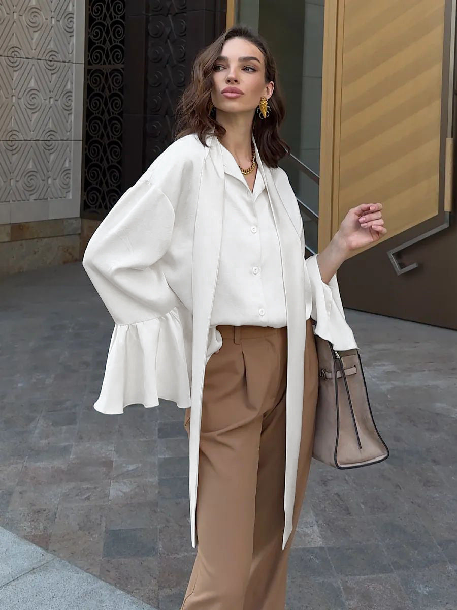 ARVIKA Flowy Bell Sleeve Blouse