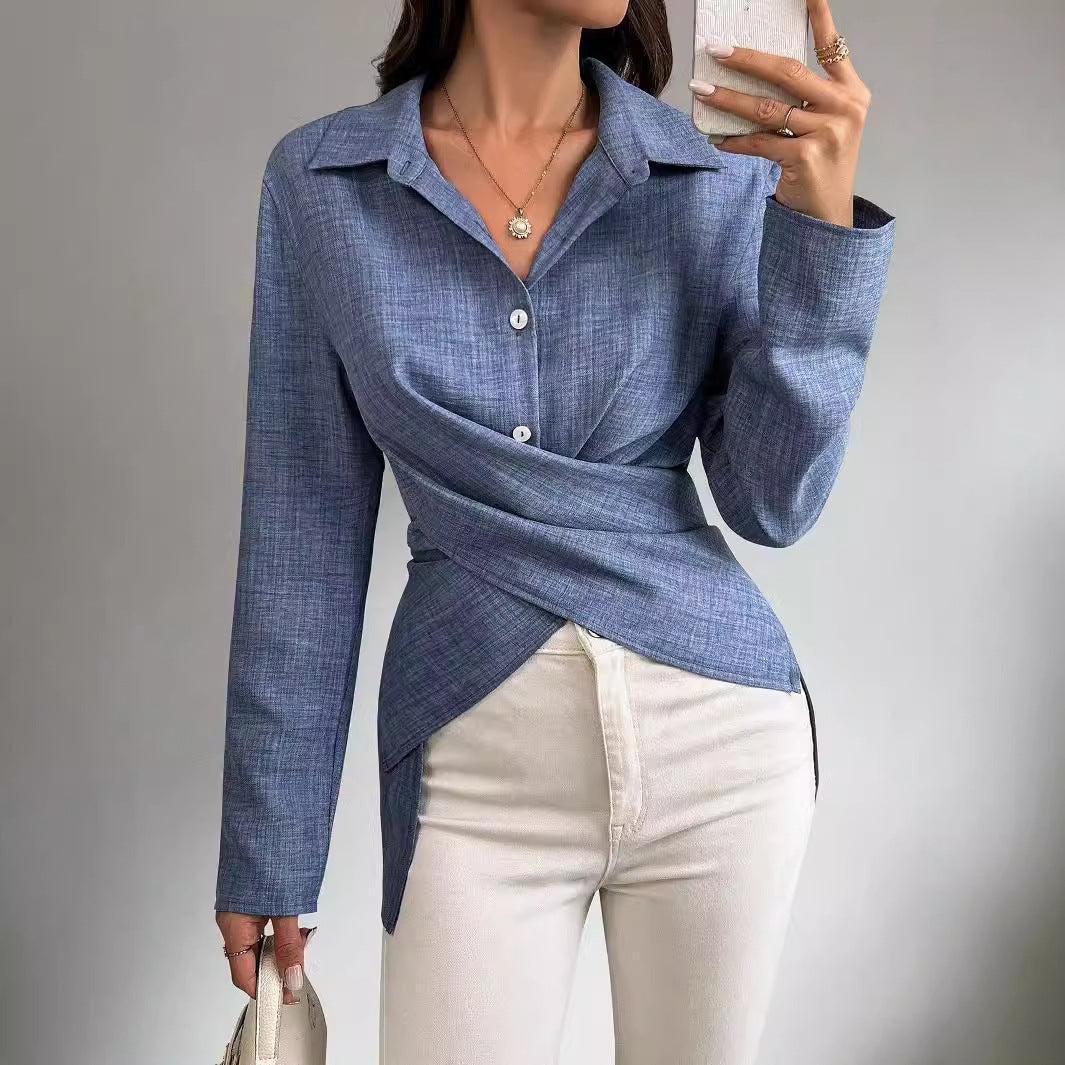 Luna Draped Waist Shirt