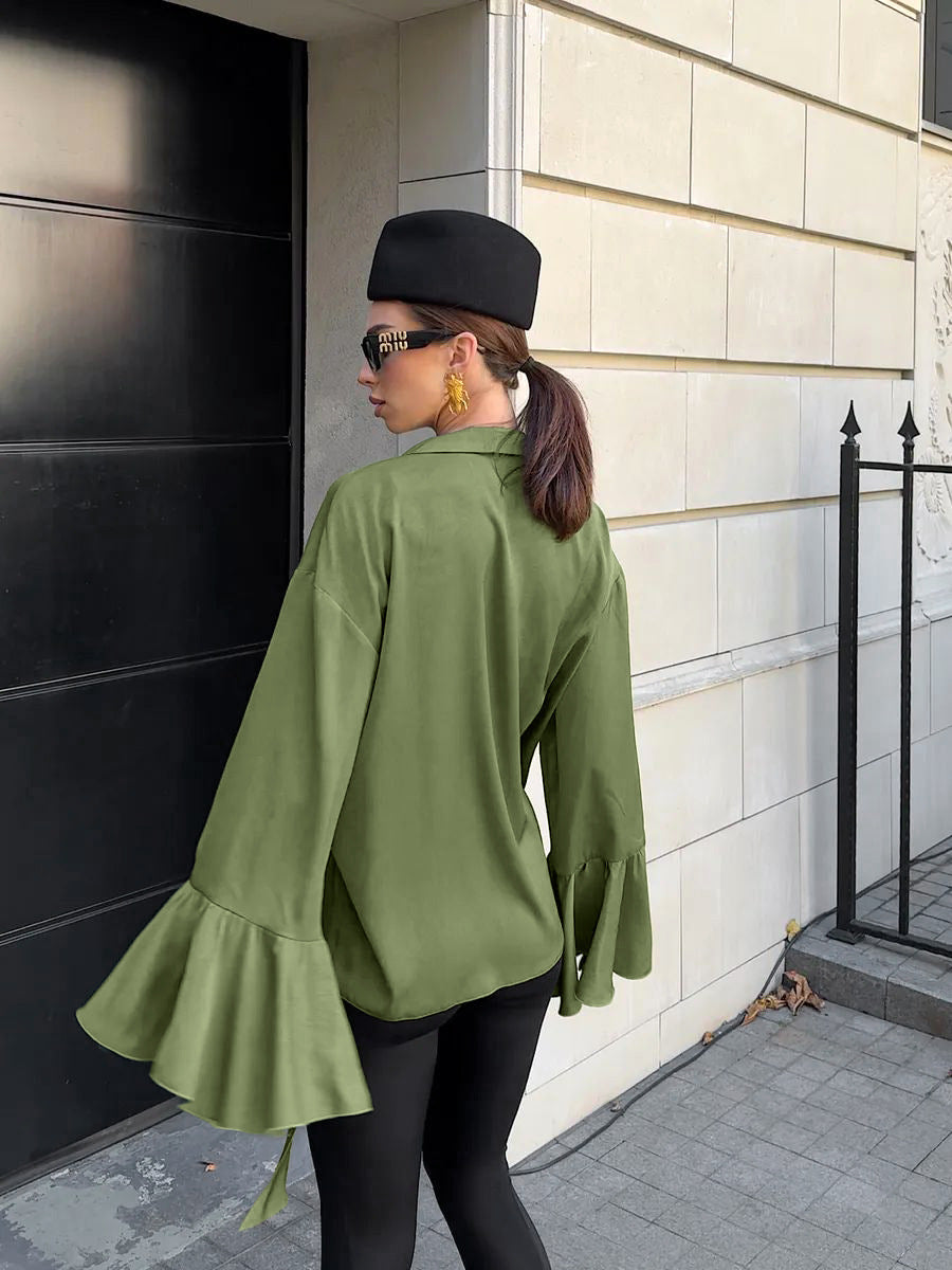 ARVIKA Flowy Bell Sleeve Blouse