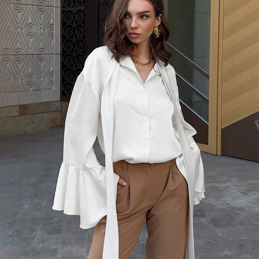 ARVIKA Flowy Bell Sleeve Blouse