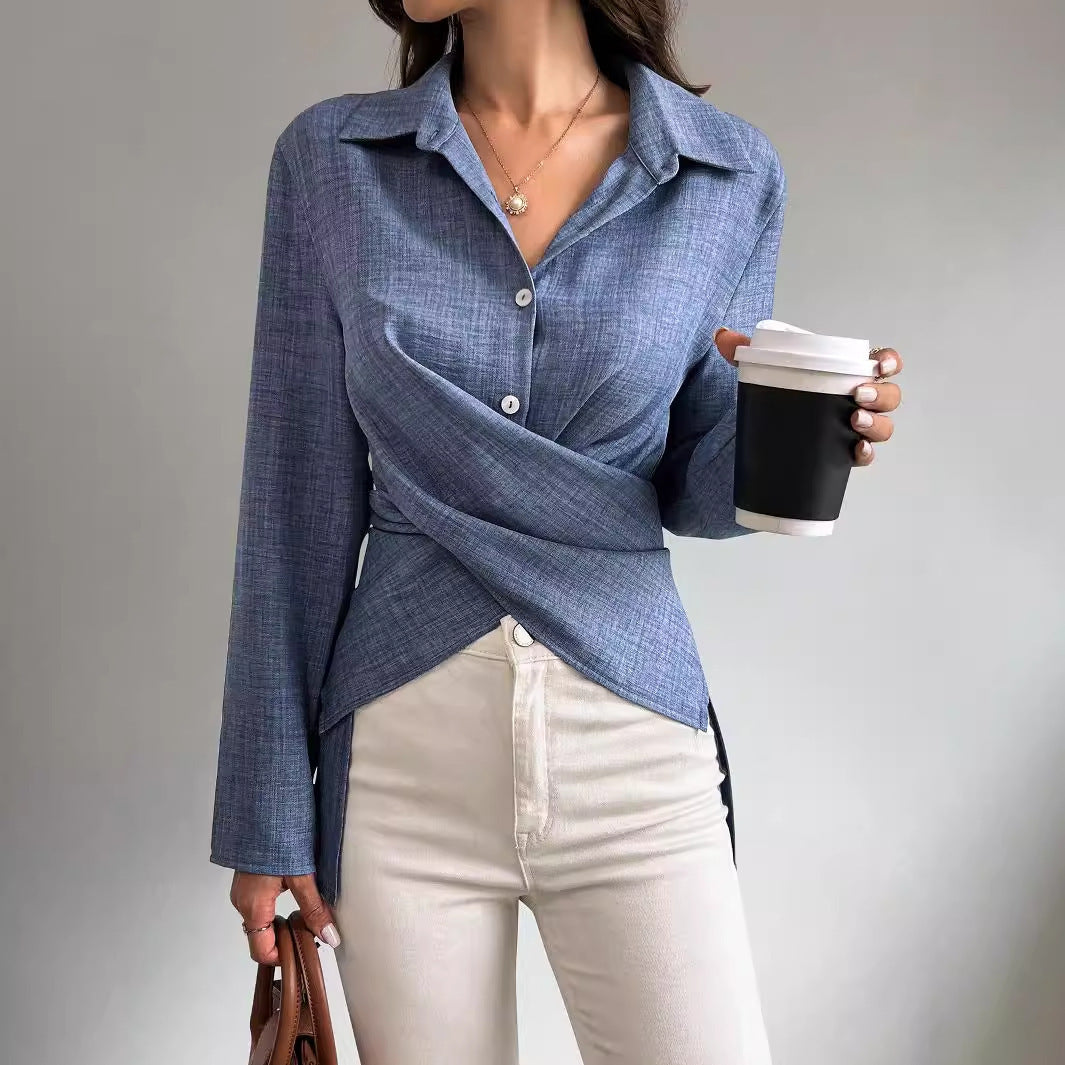 Luna Draped Waist Shirt
