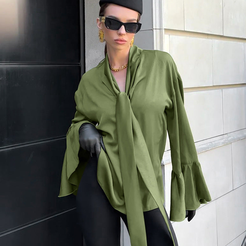 ARVIKA Flowy Bell Sleeve Blouse